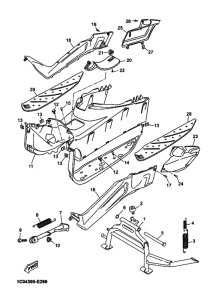 YP125R Support & repose pied