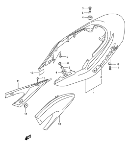 GSF400 Обтекатель задний