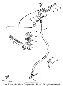 XT350W Главный тормозной цилиндр