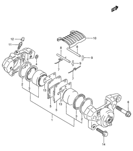 VX800 Задний суппорт