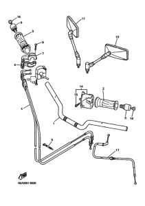 XJR1300 Рулевой рычаг и кабель