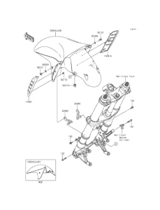 ZX1400 Крыло переднее