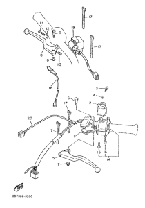 XT500Z Handle switch. lever
