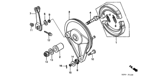 CMX250C Задний тормоз