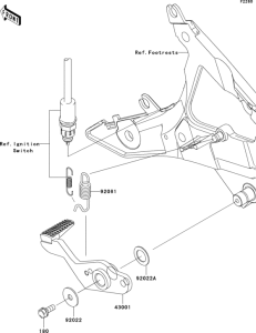 EX650 Педаль тормоза