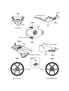 ZX600 Decals(Green)(CN)