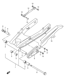 GSF250 Маятник задний