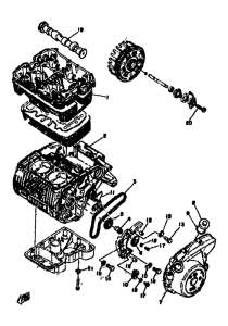XS500 Cylinder. crankcase