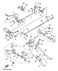 XVS650 Stand. footrest