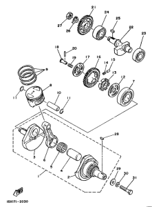 XT125 Коленчатый вал и поршни