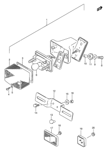 DF200 Задний комбинированный сигнал