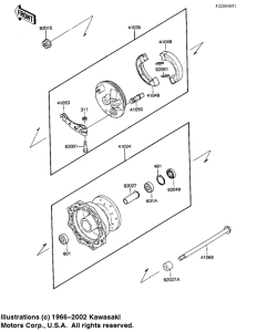KX60 Front hub / brake