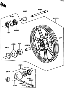 VN750 Переднее колесо