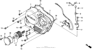 XR650L Крышка картера правая
