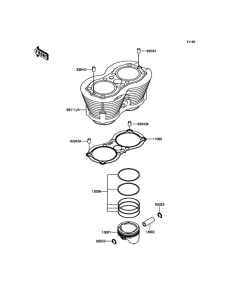 EJ800 Цилиндр и поршни