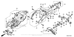 VFR1200F (DCT) Задний бампер
