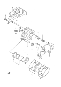 RM125 Задний суппортs