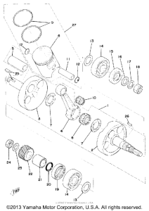 RS100C Коленвал и поршни