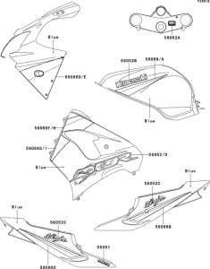 ZX900 Decals(blue)(cn)(zx900-f2)