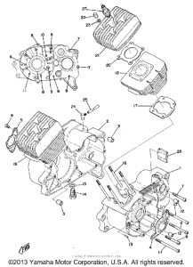 RD125B Crankcase cylinder