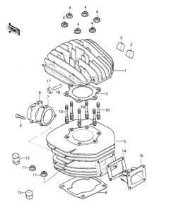  Cylinder head / cylinder / reed valve