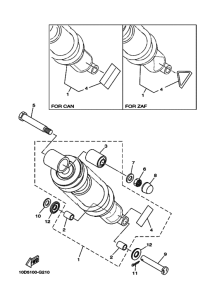 TW200E Задняя подвеска