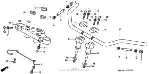 VT750CD Handlebar + top bridge