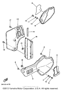 YZ80N Боковые обтекатели
