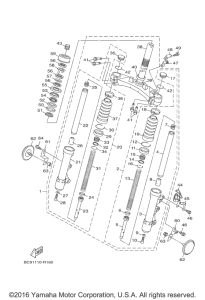 YW125 Передняя вилка