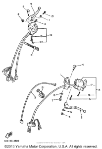 XV1000L Рулевые переключатели
