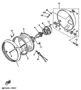 XV535S (FLAT) Фара