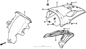 XL500S Xl500s rear fender 79-81