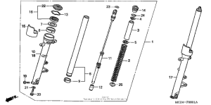 CB900F Front fork ('04-)