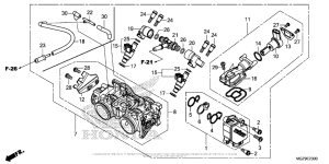CB500X (ABS) Корпус Дросселя