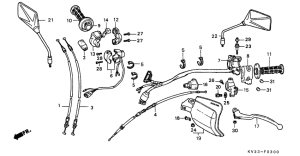 XLX350 Handle lever / switch /  cable