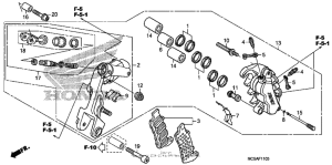 ST1300 Left front brake caliper ('08-)