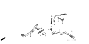 NSR125F Brake pedal /  change pedal
