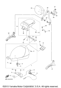 XVS1300CT Сиденье