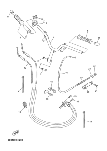 YN50F Steering handle & cable