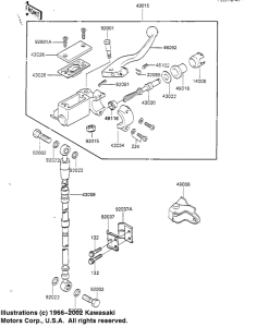 KX125 Передний тормозной цилиндр