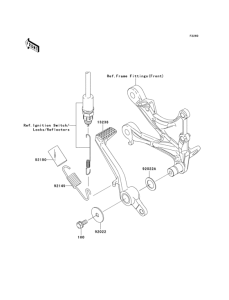 ZX600 Педаль тормоза