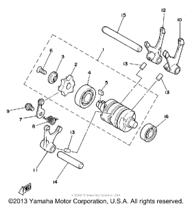 IT250H Shift cam - fork
