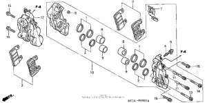 CBR900RE Передний суппорт