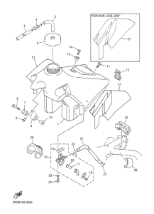 WR400F Топливный бак