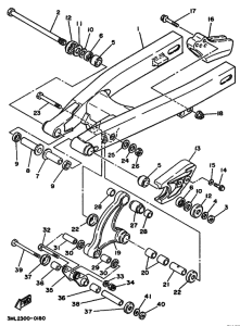 YZ80 YZ80D Задний рычаг и подвеска
