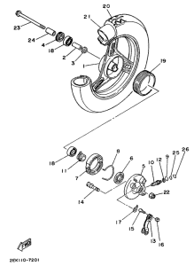 SH50 Переднее колесо