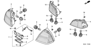 GL1800 (ABS) Задний фонарь