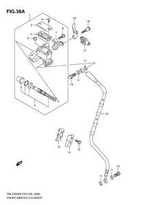 RM-Z450 Передний тормозной цилиндр
