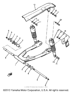 XS400G Задний рычаг подвески