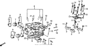 VF1100S Задняя головка цилиндров
